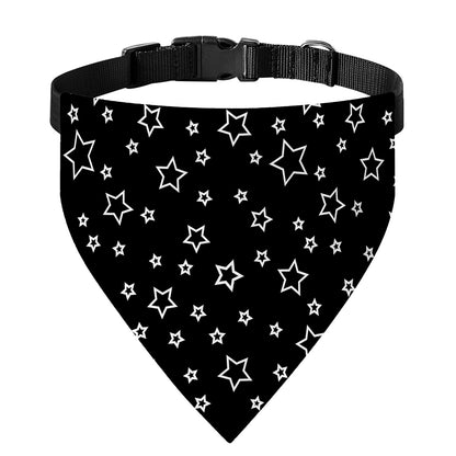 Geometric Star Pattern Print Over The Collar Dog Bandana