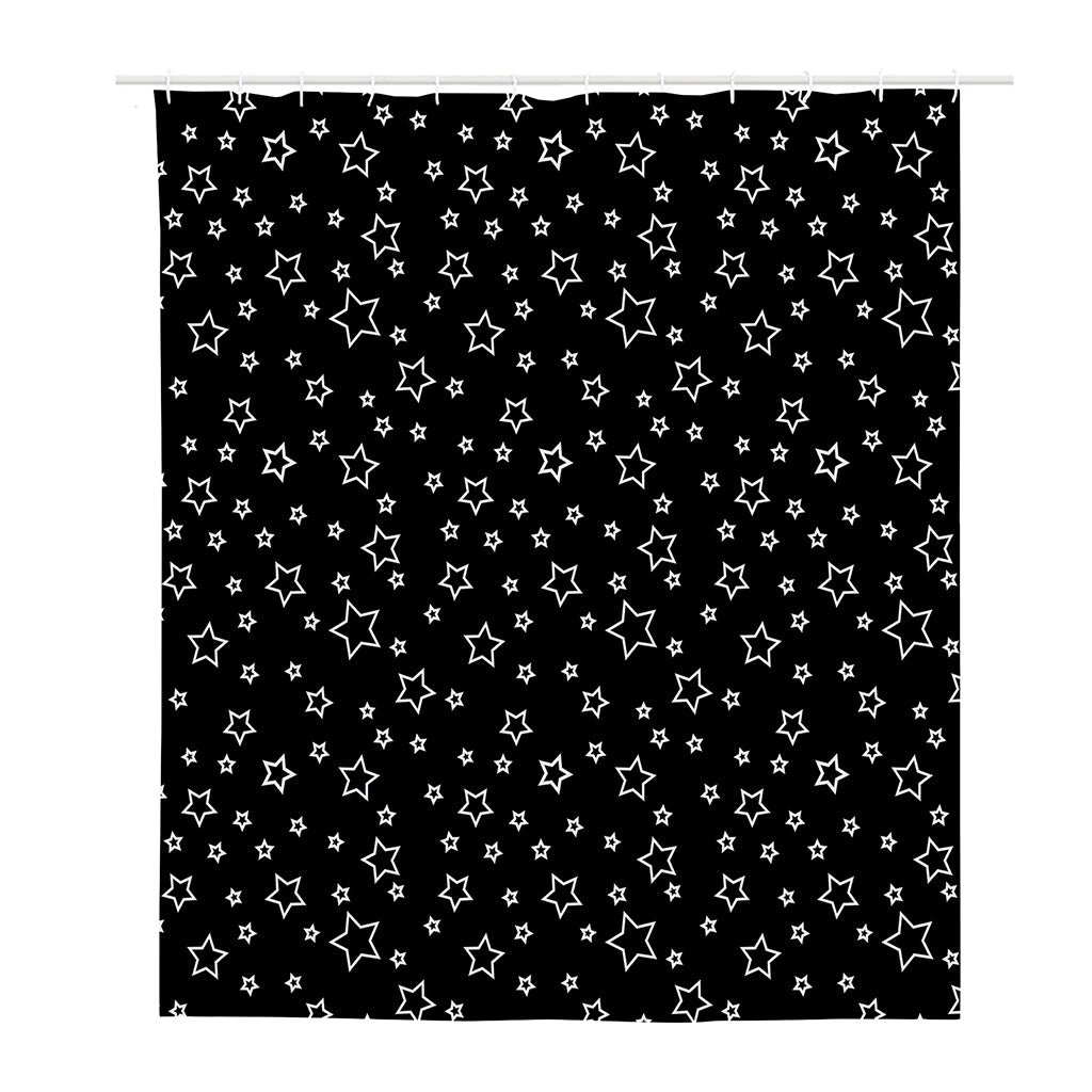 Geometric Star Pattern Print Polyester Shower Curtain