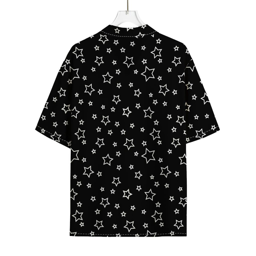 Geometric Star Pattern Print Rayon Hawaiian Shirt
