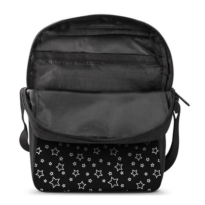 Geometric Star Pattern Print Rectangular Crossbody Bag