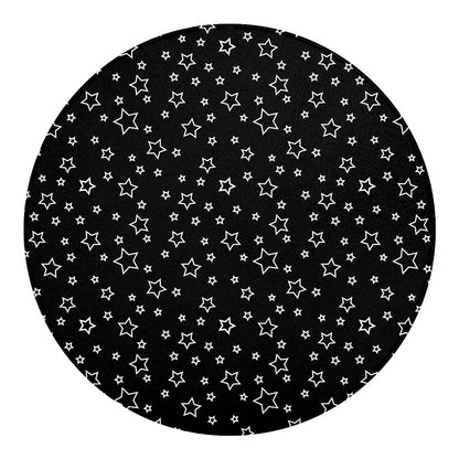 Geometric Star Pattern Print Round Blanket