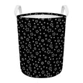 Geometric Star Pattern Print Round Laundry Basket