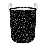Geometric Star Pattern Print Round Laundry Basket