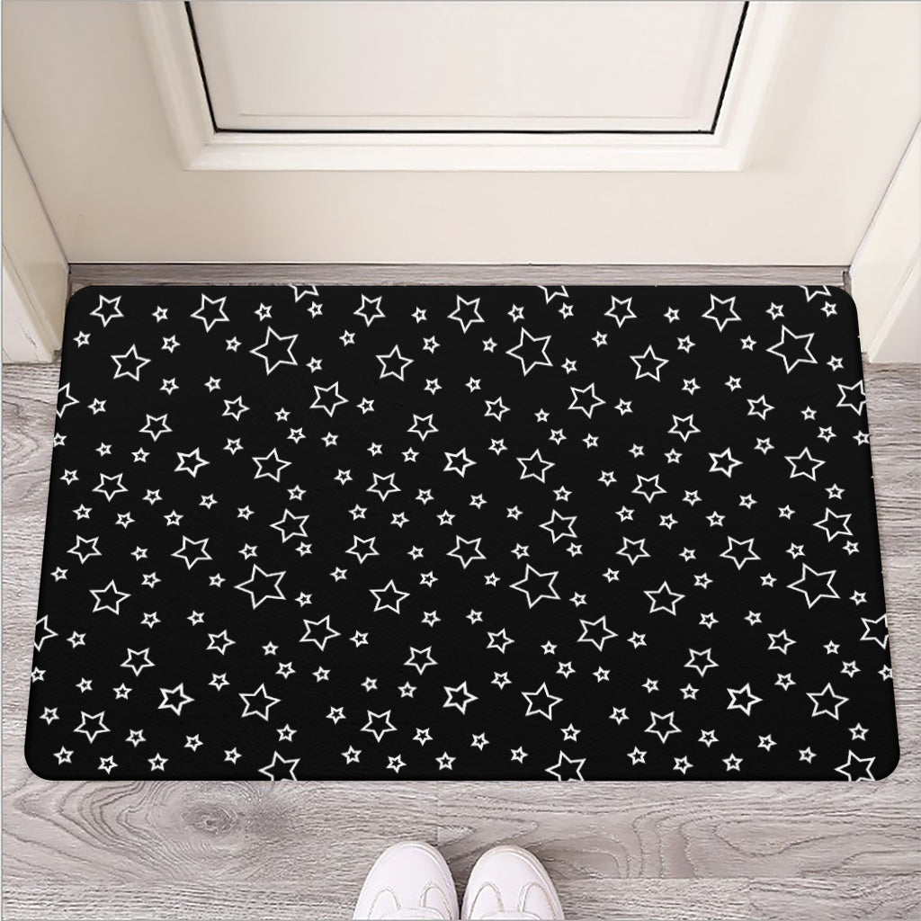 Geometric Star Pattern Print Rubber Doormat