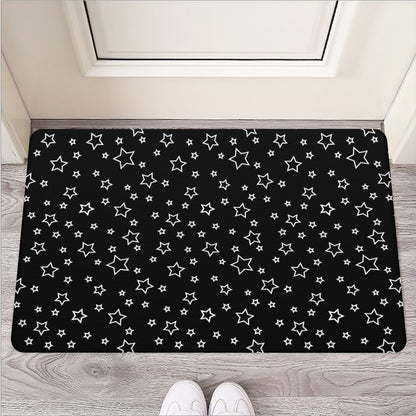 Geometric Star Pattern Print Rubber Doormat