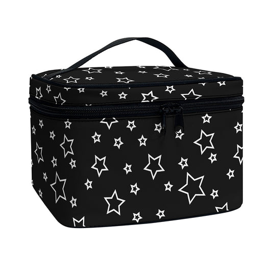 Geometric Star Pattern Print Travel Makeup Bag