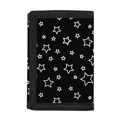 Geometric Star Pattern Print Trifold Wallet