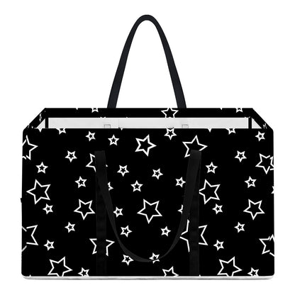 Geometric Star Pattern Print Utility Tote Bag