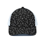 Geometric Star Pattern Print White Mesh Trucker Cap