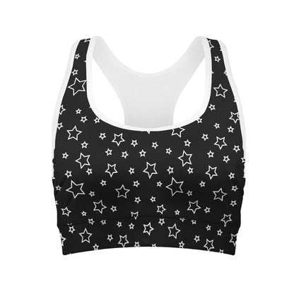 Geometric Star Pattern Print Women's Sports Bra