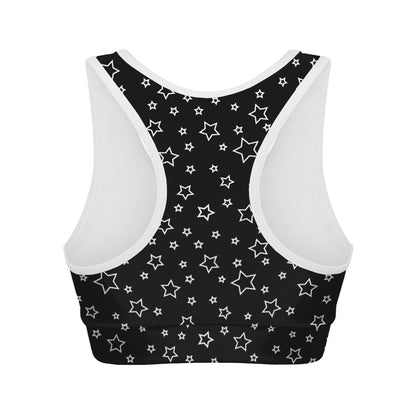 Geometric Star Pattern Print Women's Sports Bra