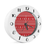 Geometric Xmas Knitted Pattern Print Alarm Clock