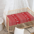 Geometric Xmas Knitted Pattern Print Baby Crib Sheet