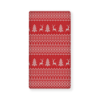 Geometric Xmas Knitted Pattern Print Baby Crib Sheet