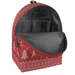 Geometric Xmas Knitted Pattern Print Backpack