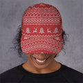 Geometric Xmas Knitted Pattern Print Baseball Cap