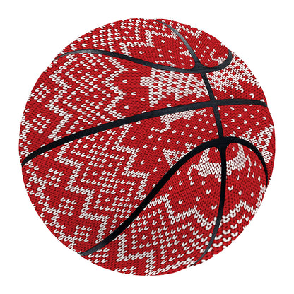 Geometric Xmas Knitted Pattern Print Basketball