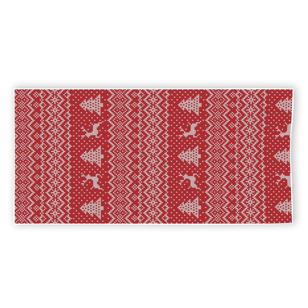 Geometric Xmas Knitted Pattern Print Beach Towel