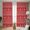 Geometric Xmas Knitted Pattern Print Blackout Pencil Pleat Curtains