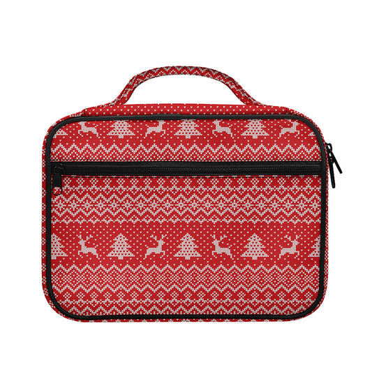 Geometric Xmas Knitted Pattern Print Briefcase Bible Bag