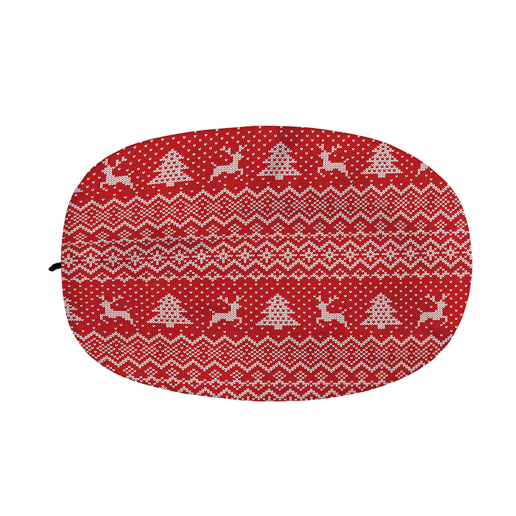 Geometric Xmas Knitted Pattern Print Car Side Mirror Covers