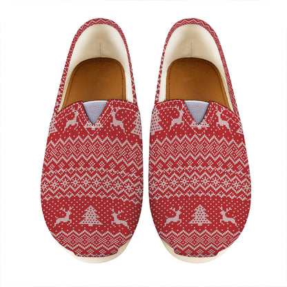Geometric Xmas Knitted Pattern Print Casual Shoes