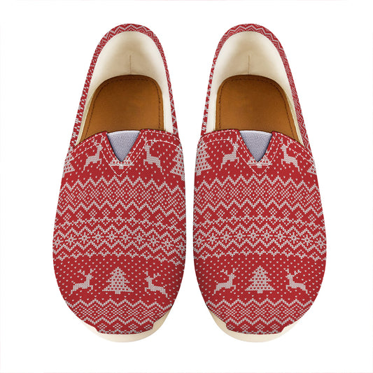 Geometric Xmas Knitted Pattern Print Casual Shoes