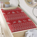 Geometric Xmas Knitted Pattern Print Changing Pad Cover