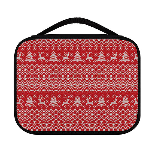 Geometric Xmas Knitted Pattern Print Classic Bible Case