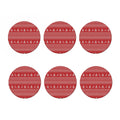 Geometric Xmas Knitted Pattern Print Coaster Set