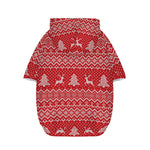Geometric Xmas Knitted Pattern Print Dog Zip Up Hoodie
