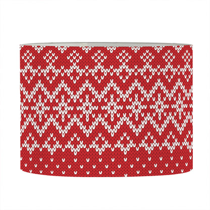 Geometric Xmas Knitted Pattern Print Drum Lamp Shade