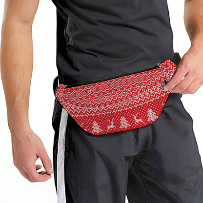 Geometric Xmas Knitted Pattern Print Fanny Pack