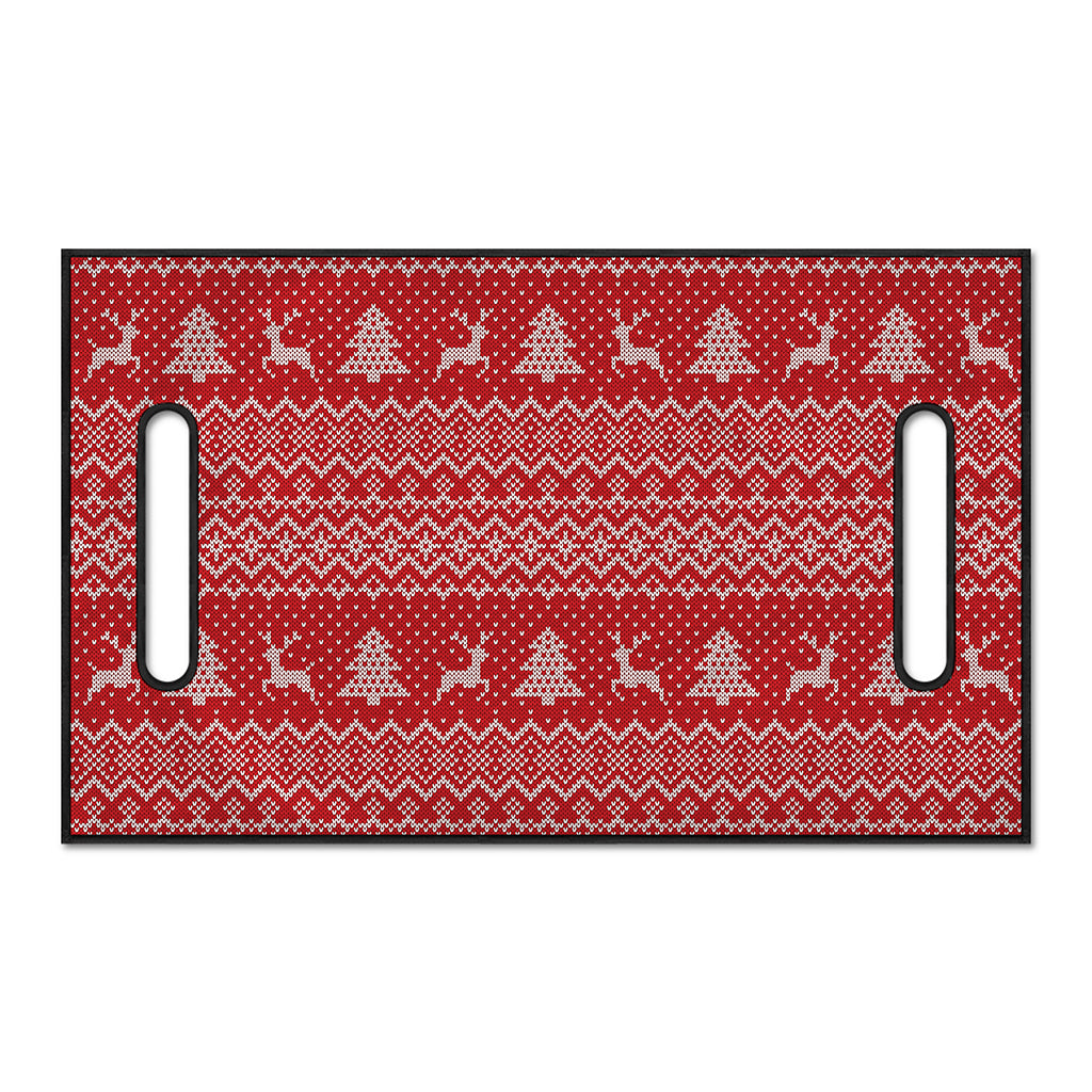 Geometric Xmas Knitted Pattern Print Golf Cart Seat Cover
