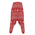 Geometric Xmas Knitted Pattern Print Hammer Pants