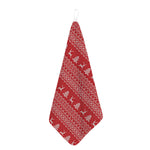 Geometric Xmas Knitted Pattern Print Hand Towel