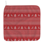 Geometric Xmas Knitted Pattern Print Hand Towel