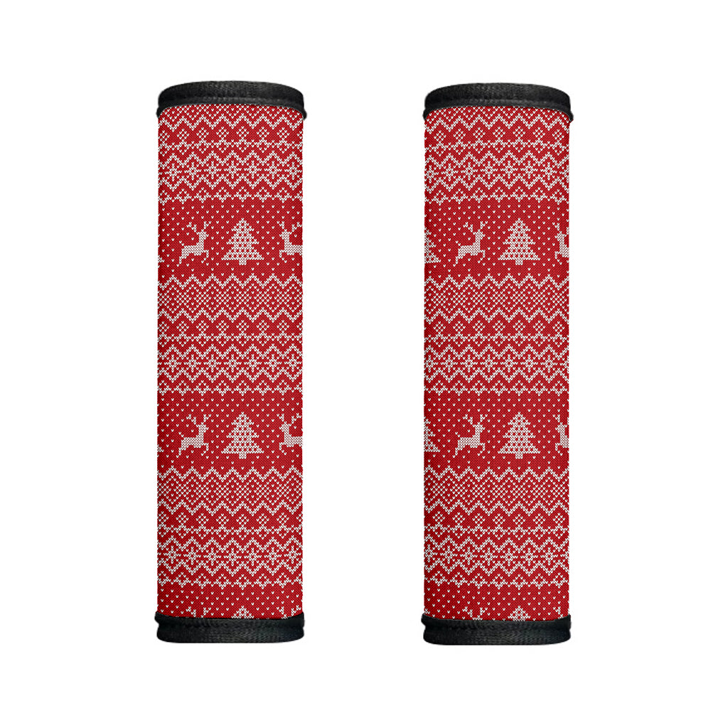 Geometric Xmas Knitted Pattern Print Handle Covers