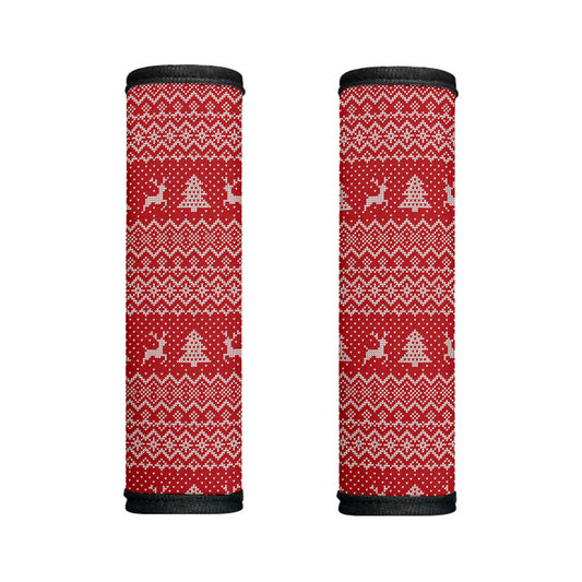 Geometric Xmas Knitted Pattern Print Handle Covers