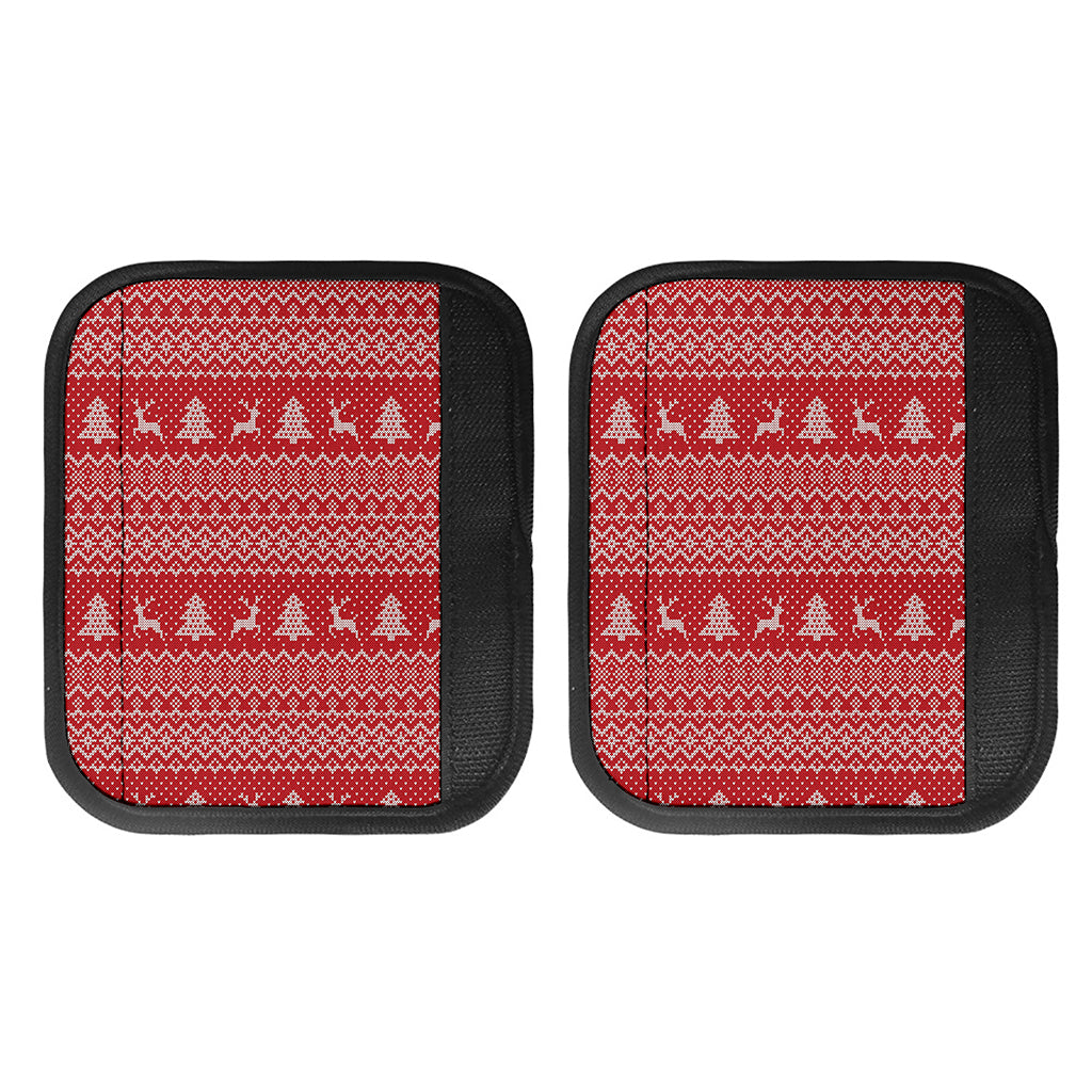 Geometric Xmas Knitted Pattern Print Handle Covers