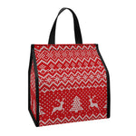 Geometric Xmas Knitted Pattern Print Insulated Lunch Tote