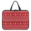 Geometric Xmas Knitted Pattern Print Laptop Sleeve With Handle