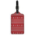 Geometric Xmas Knitted Pattern Print Luggage Tag