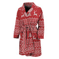 Geometric Xmas Knitted Pattern Print Men's Bathrobe