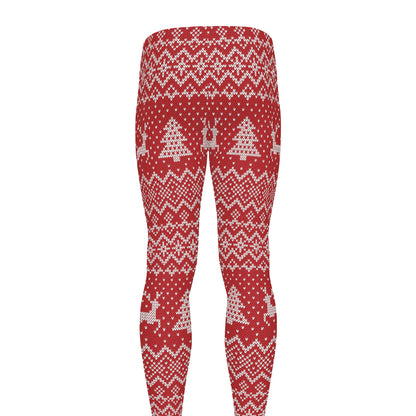 Geometric Xmas Knitted Pattern Print Men's leggings
