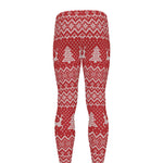 Geometric Xmas Knitted Pattern Print Men's leggings
