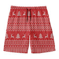 Geometric Xmas Knitted Pattern Print Men's Swim Trunks