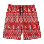 Geometric Xmas Knitted Pattern Print Men's Swim Trunks