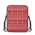 Geometric Xmas Knitted Pattern Print Rectangular Crossbody Bag