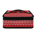 Geometric Xmas Knitted Pattern Print Small Lunch Bag